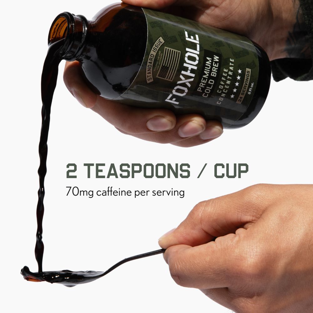 Foxhole Coffee Concentrate - Cold Brew Coffee, Perfect for Instant Iced Coffee, Cold Brewed Coffee and Hot Coffee