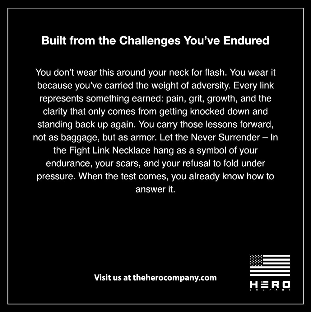 In The Fight-Never Surrender Necklace - Helps Pair Veterans With A Service Dog Or Shelter Dog
