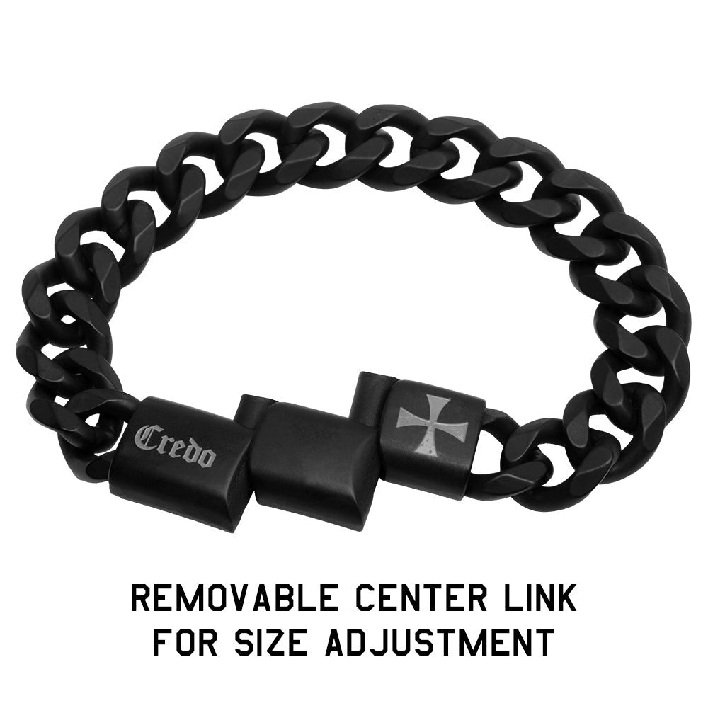 Knights Templar Sacred Oath Cuban Link Bracelet: Helps Pair Veterans With A Service Dog Or Shelter Dog