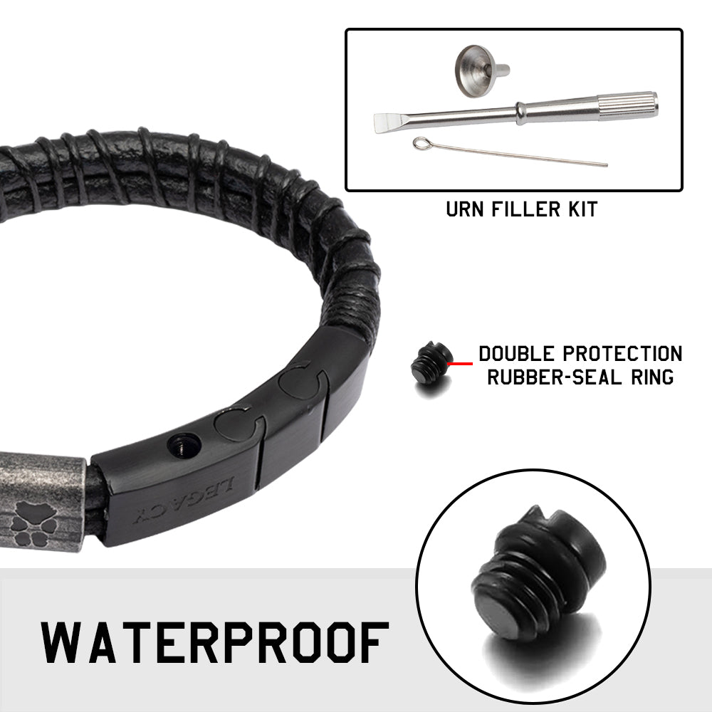 Loyal Friend Morse Code Legacy Urn Bracelet: Helps Pair Veterans With A Service Dog Or Shelter Dog