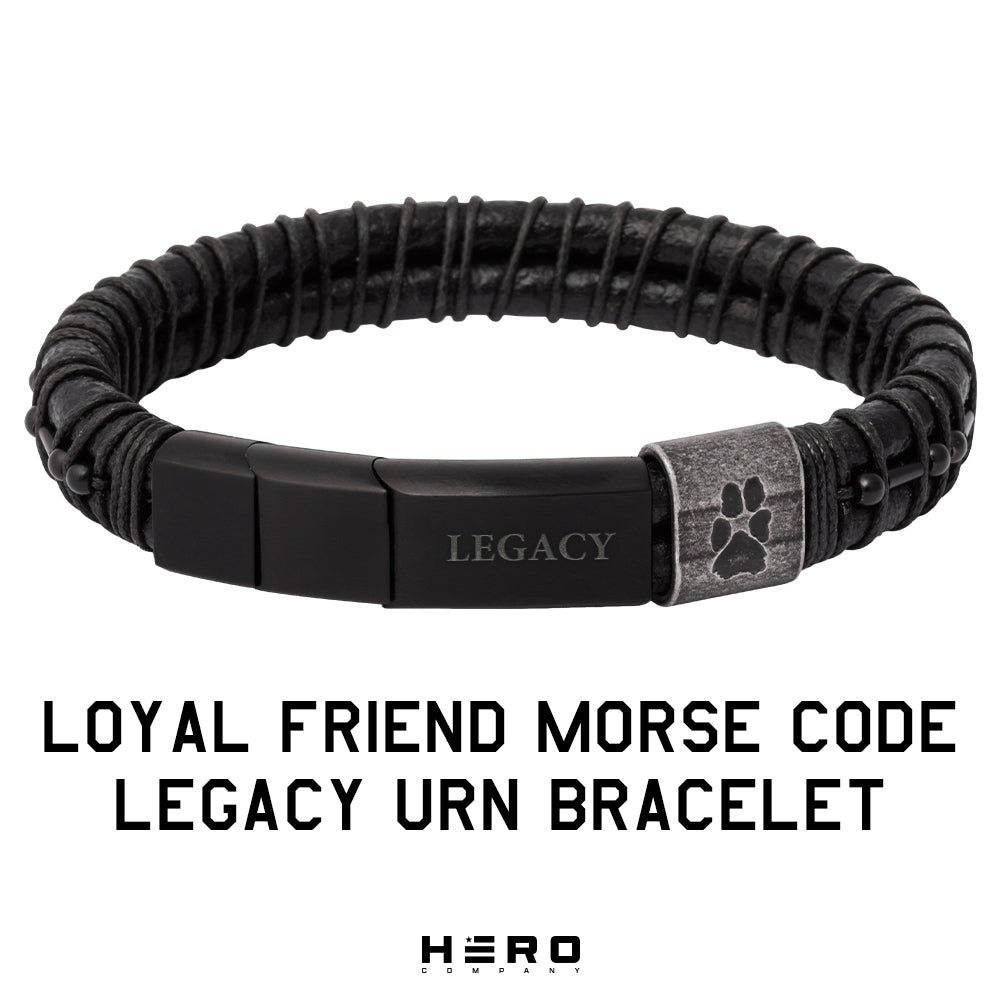 Loyal Friend Morse Code Legacy Urn Bracelet: Helps Pair Veterans With A Service Dog Or Shelter Dog