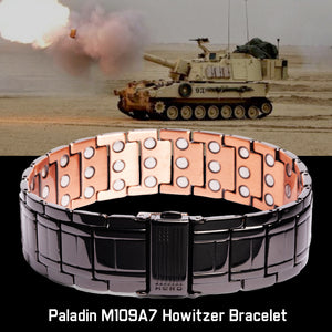 Paladin M109A7 Howitzer Titanium Copper Magnetic Bracelet: Helps Pair Veterans With A Service Dog Or Shelter Dog