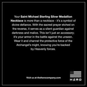 St. Michael Medallion Necklace - Helps Pair Veterans With A Service Dog Or Shelter Dog