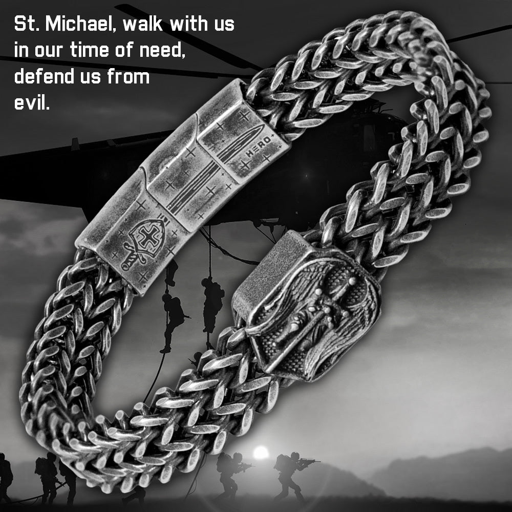 St. Michael Defend Us Bracelet - Helps Pair Veterans With A St. Michael Defend Us Bracelet - Helps Pair Veterans With A