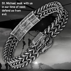 Saint Michael Defend Us Bracelet - Helps Pair Veterans With A Service Dog Or Shelter Dog