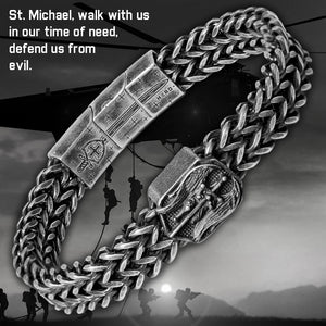 20% OFF Original Price! St. Michaels Bundle-  Men's Saint Michaels Tee and Bracelet: Helps Pair Veterans With A Service Dog or Shelter Dog