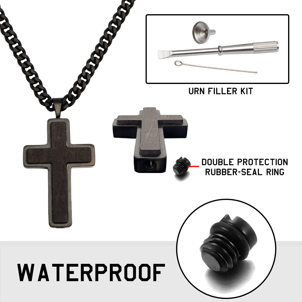 Never Forgotten Legacy Cross Necklace - Helps Pair Veterans With A Service Dog Or Shelter Dog