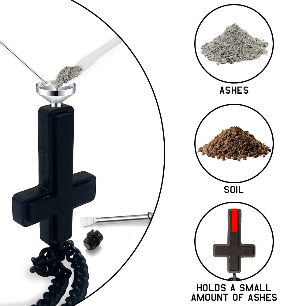 Never Forgotten Legacy Cross Necklace - Helps Pair Veterans With A Service Dog Or Shelter Dog