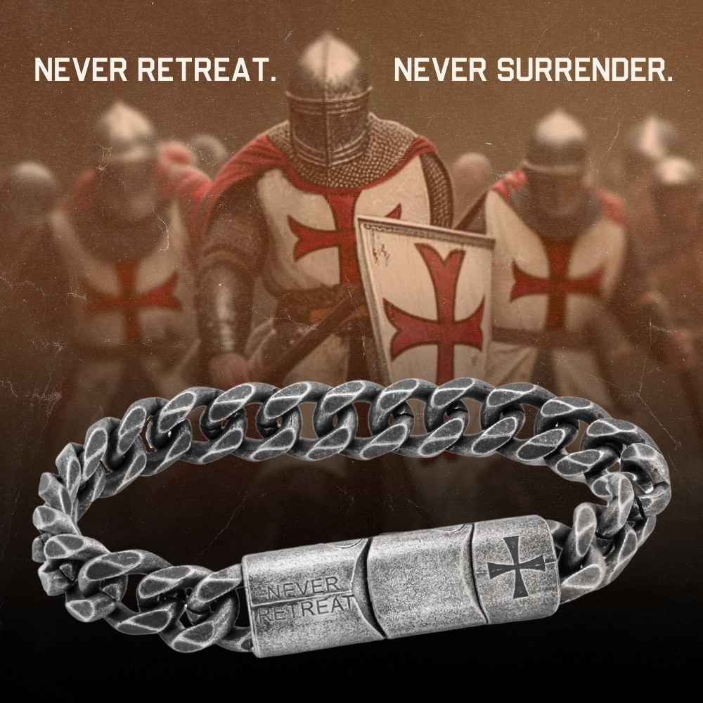 The Knights Templar Never Retreat Never Surrender Bracelet